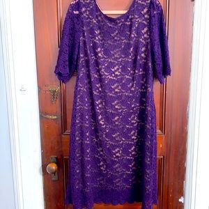 Roz & Ali Purple Lace Dress